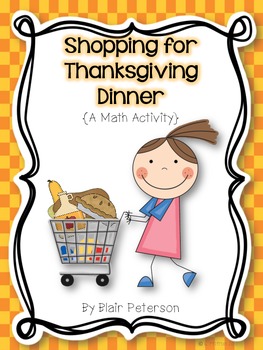 Shopping for Thanksgiving Dinner Activity cover page