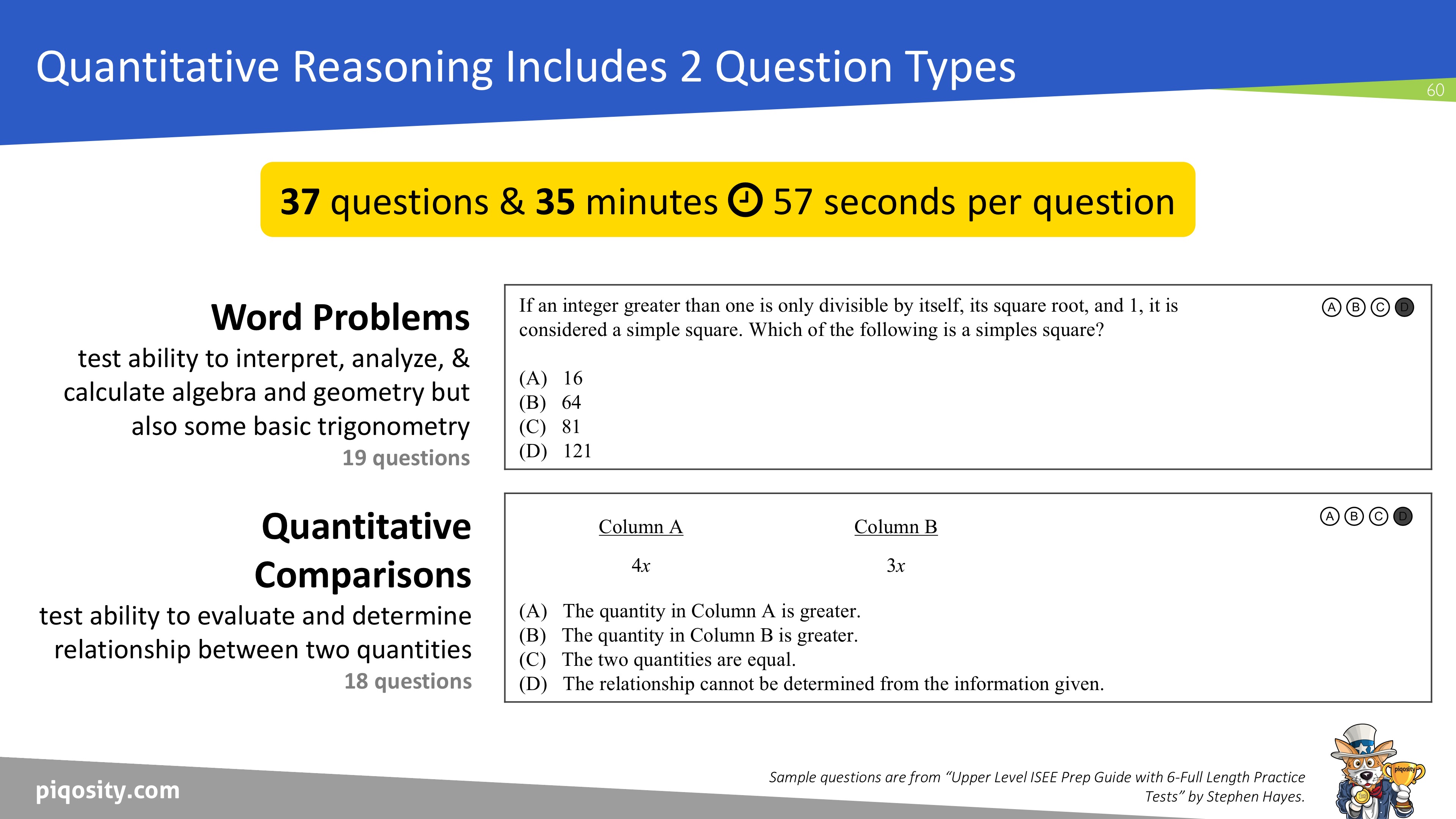 ISEE Quantitative Reasoning Section