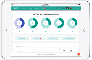 isee upper level-student dashboard