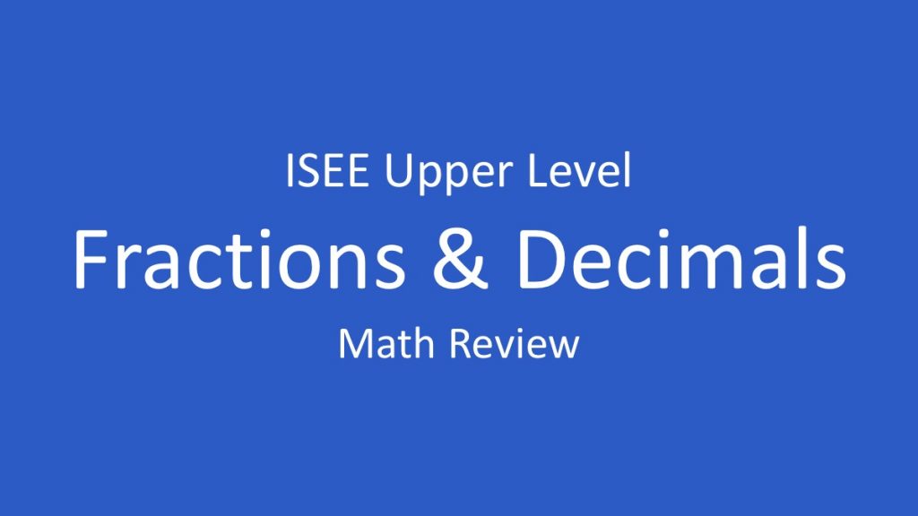 isee-fractions-and-decimals - Piqosity - Adaptive Learning & Student ...