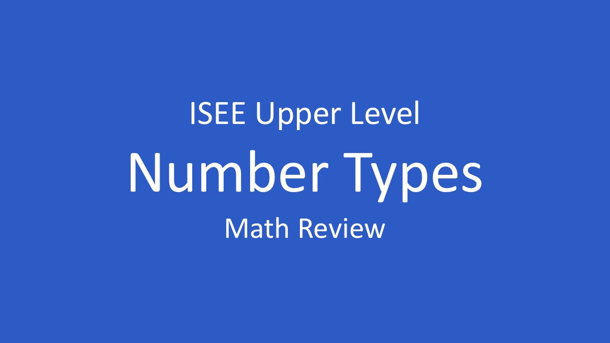 isee number types cover