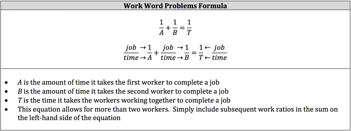 Isee Math Problems Example ISEE Math Review - Work Word Problems | Piqosity