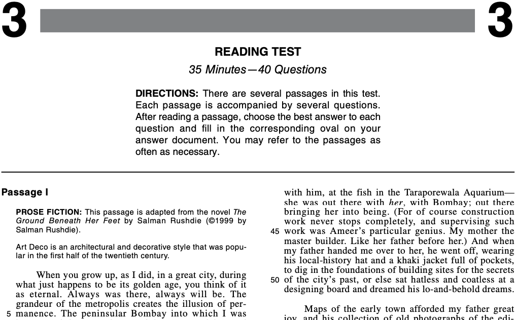 Answer Explanations To The 2015 18 ACT Reading Test Piqosity