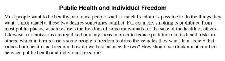 Act essay structure image