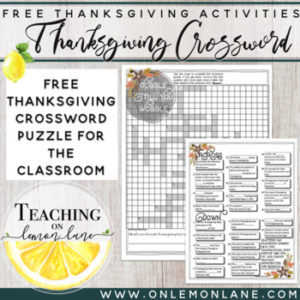 thanksgiving classroom activities