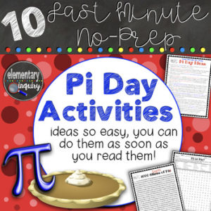 free pi day activity no prep