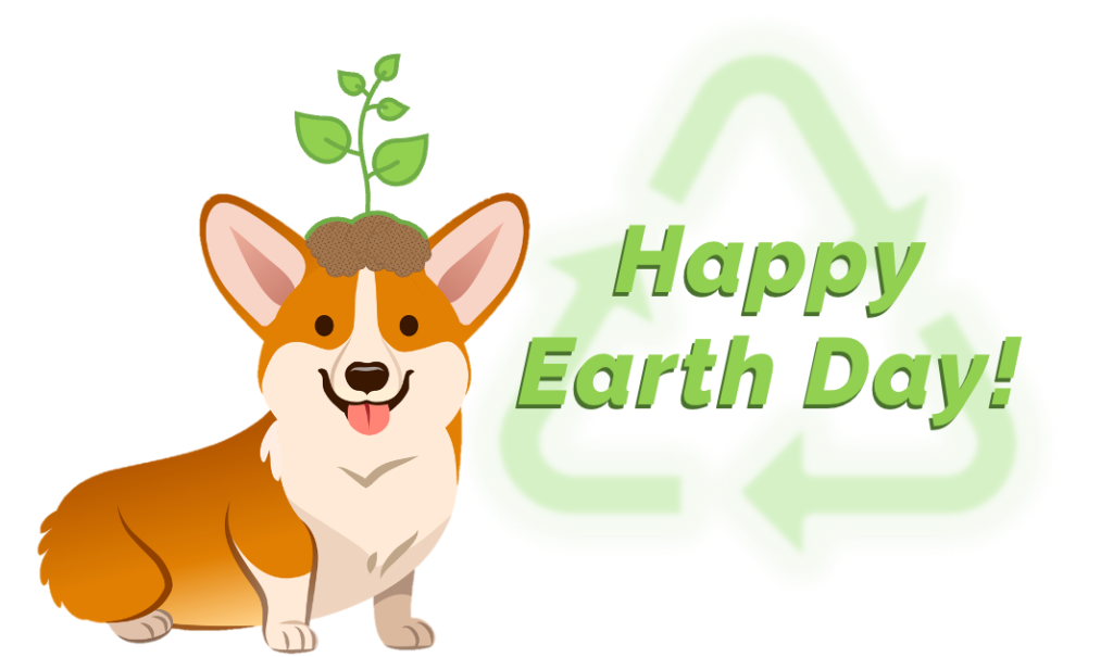 happy earth day corgi sapling recycle activities