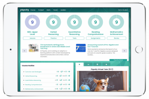 iPad with Piqosity ISEE Upper Level Student Dashboard