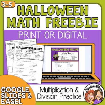 halloween printable activities math fractions activity cover