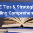 ISEE reading comprehension test, books open on table