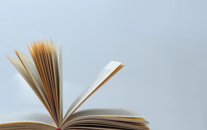 Opened, small book of short stories.