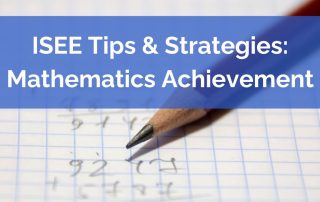 ISEE Mathematics Achievement strategies. Pencil lying on graph paper