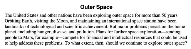 ACT Essay prompt example part 1
