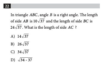 SAT math question example